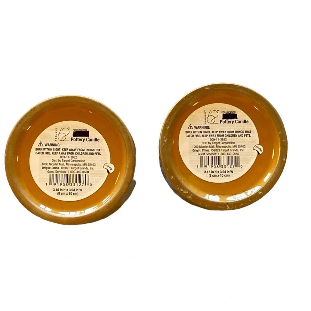 Two Beautiful Citronella Scented Gold Ceramic Candles. Great Condition!